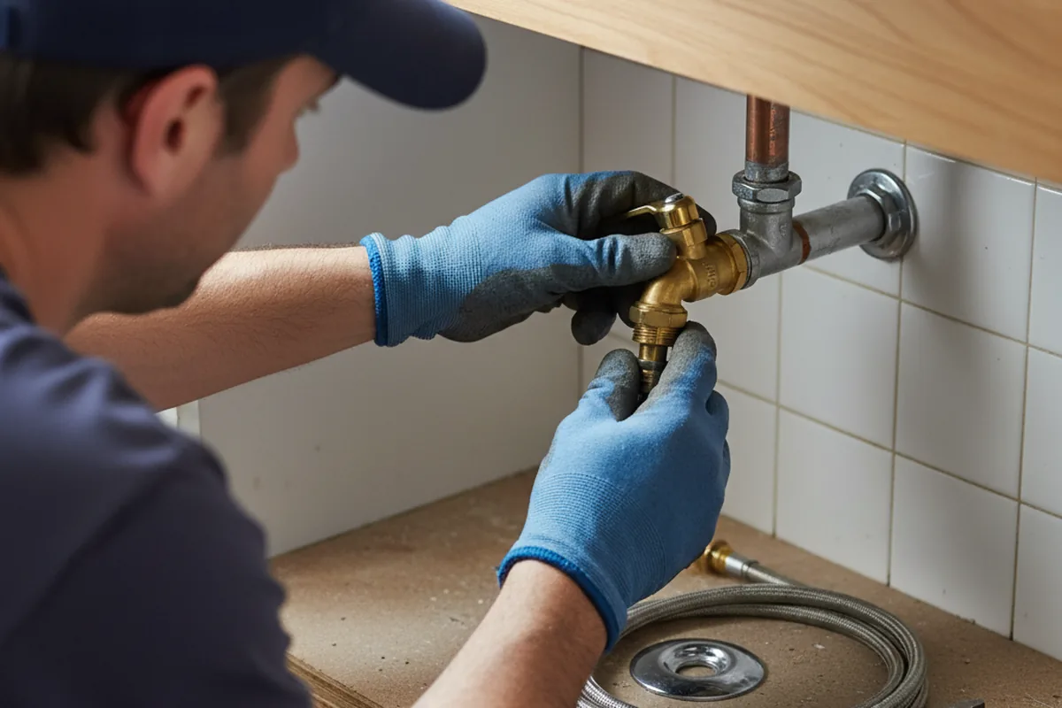 Shutoff valve and fitting work during Emergency Plumbing in Francisco